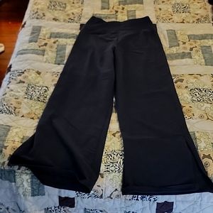 PACT Women's Black Split Hem Lounge Pant ORGANIC cotton Size Small